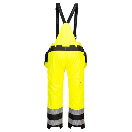 Pantalon de pluie à bretelles haute visibilité classe 2 Jaune/noir – Portwest PW356