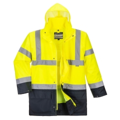 Parka 5 en 1 haute visibilité imperméable classe 3 Jaune/noir – Portwest S766