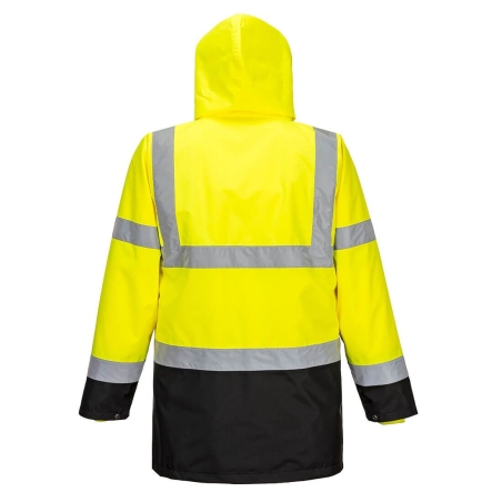 Parka 5 en 1 haute visibilité imperméable classe 3 Jaune/noir – Portwest S766