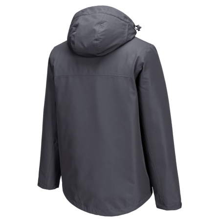 Parka imperméable respirante à capuche réglable Gris métal – Portwest S611