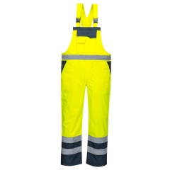 Cotte à bretelles haute visibilité imperméable classe 2 Jaune/marine – Portwest S488