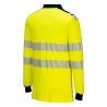 Polo manches longues haute visibilité ignifugé modacrylique Jaune/marine – Portwest FR702