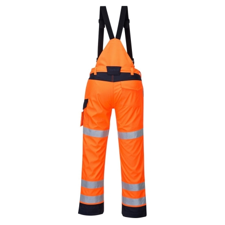 Pantalon de pluie multi normes arc électrique haute visibilité Orange/marine – Portwest MV71