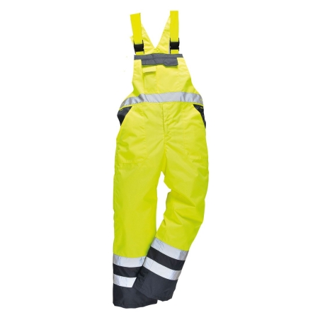 Cotte à bretelles haute visibilité imperméable classe 2 Jaune/marine – Portwest S488