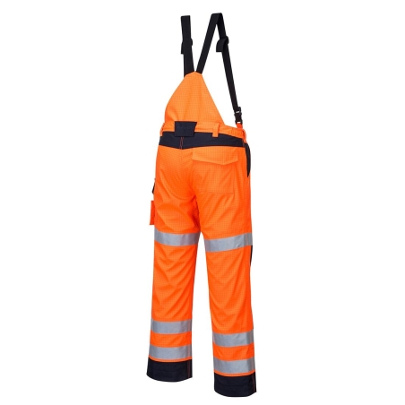 Pantalon de pluie multi normes arc électrique haute visibilité Orange/marine – Portwest MV71