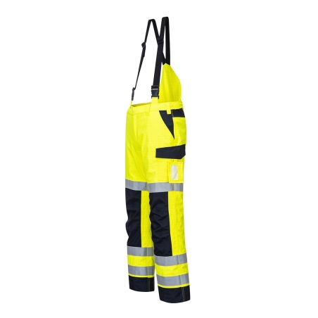 Pantalon de pluie multi normes arc électrique haute visibilité Jaune/marine – Portwest MV71