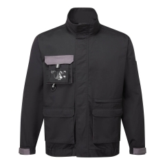 Blouson de travail multipoches contrasté Noir – Portwest TX10