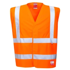 Gilet haute visibilité antistatique et flamme résistant Orange – Portwest FR71