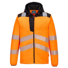 Polaire technique haute visibilité capuche réglable multipoches Orange/noir – Portwest PW335