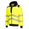 Sweat à capuche zippé haute visibilité classe 2/3 Jaune/noir – Portwest PW327