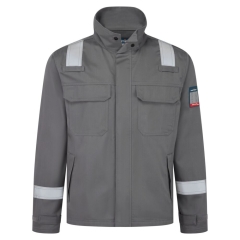 Veste de travail ignifugée résistante aux produits chimiques Gris – Portwest FR741