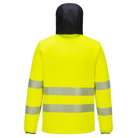 Polaire technique haute visibilité capuche réglable multipoches Jaune/noir – Portwest PW335