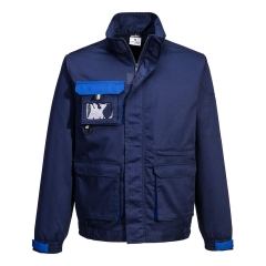 Blouson de travail multipoches contrasté Marine – Portwest TX10