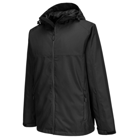 Veste de pluie imperméable respirante à capuche réglable Noir – Portwest S610
