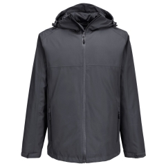 Veste de pluie imperméable respirante à capuche réglable Gris métal – Portwest S610