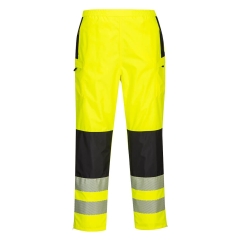 Surpantalon de pluie haute visibilité femme classe 2 Jaune/noir – Portwest PW386
