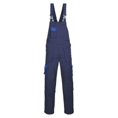 Cotte à bretelles bicolore multipoches en coton Marine – Portwest TX12