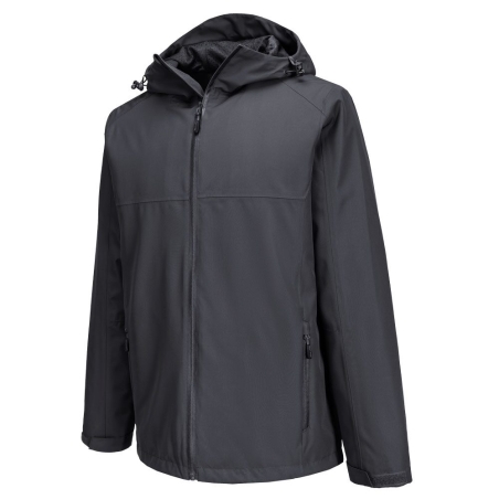 Veste de pluie imperméable respirante à capuche réglable Gris métal – Portwest S610
