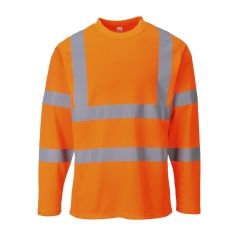 T-shirt haute visibilité manches longues Cotton Comfort Orange – Portwest S278