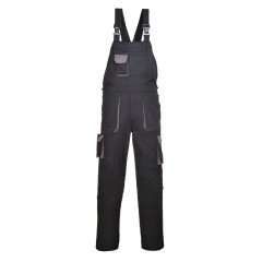 Cotte à bretelles bicolore multipoches en coton Noir – Portwest TX12