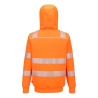Sweat à capuche zippé sherpa haute visibilité classe 3 Orange – Portwest PW321