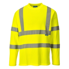 T-shirt haute visibilité manches longues Cotton Comfort Jaune – Portwest S278