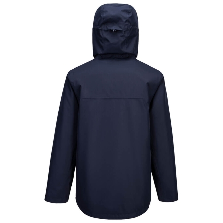 Veste de pluie imperméable respirante à capuche réglable Marine – Portwest S610