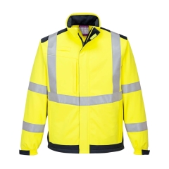 Veste softshell multirisque arc électrique haute visibilité Jaune/marine – Portwest MV72