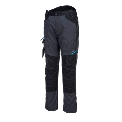 Pantalon de travail multipoches canvas poly-coton WX3 Gris métal coupe courte – Portwest T701