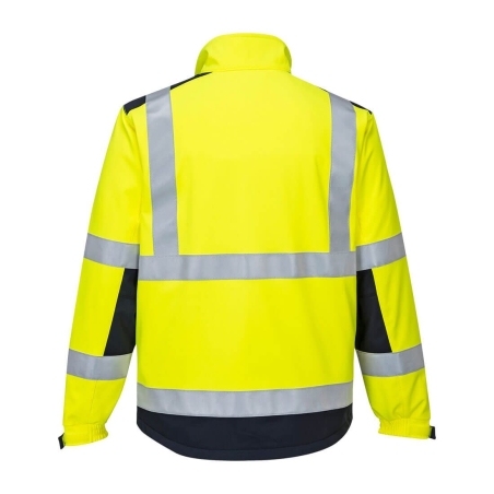 Veste softshell multirisque arc électrique haute visibilité Jaune/marine – Portwest MV72