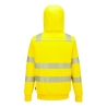 Sweat à capuche zippé sherpa haute visibilité classe 3 Jaune – Portwest PW321