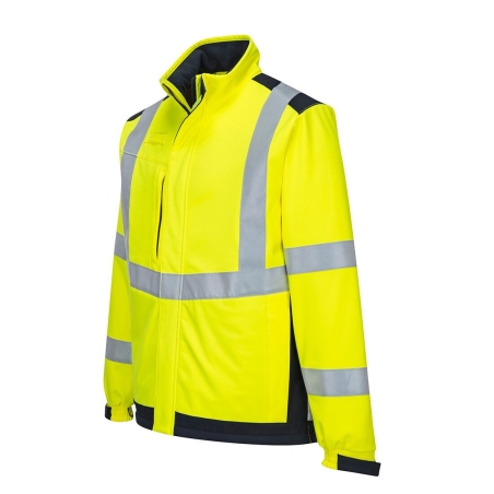 Veste softshell multirisque arc électrique haute visibilité Jaune/marine – Portwest MV72