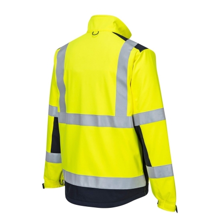 Veste softshell multirisque arc électrique haute visibilité Jaune/marine – Portwest MV72