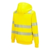Sweat à capuche zippé sherpa haute visibilité classe 3 Jaune – Portwest PW321