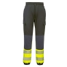 Jogging haute visibilité flexible classe 1 genoux renforcés Noir/jaune – Portwest KX341