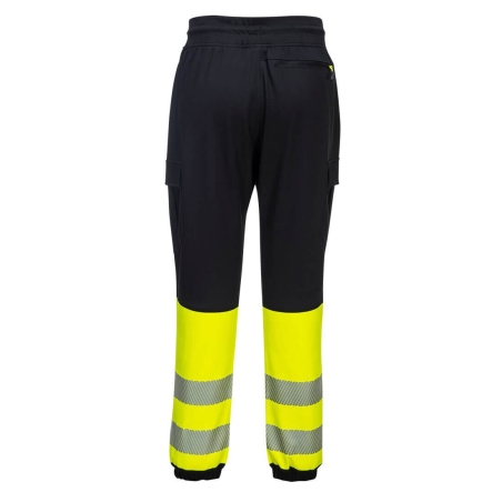 Jogging haute visibilité flexible classe 1 genoux renforcés Noir/jaune – Portwest KX341