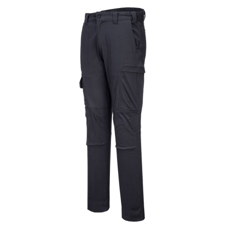 Pantalon cargo stretch coupe ajustée multipoches Gris métal – Portwest T801