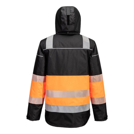 Parka haute visibilité grand froid imperméable classe 1 Orange/noir – Portwest PW364