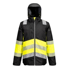 Parka haute visibilité grand froid imperméable classe 1 Jaune/noir – Portwest PW364