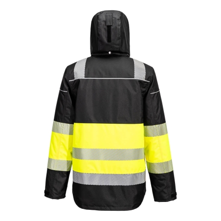 Parka haute visibilité grand froid imperméable classe 1 Jaune/noir – Portwest PW364