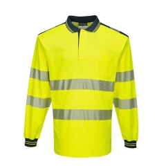 Polo haute visibilité manches longues classe 3 Jaune/marine – Portwest T184