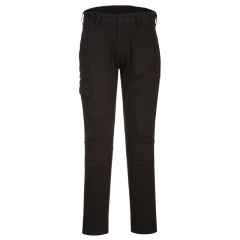 Pantalon cargo stretch coupe ajustée multipoches Noir – Portwest T801