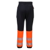 Jogging haute visibilité flexible classe 1 genoux renforcés Noir/orange – Portwest KX341