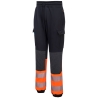 Jogging haute visibilité flexible classe 1 genoux renforcés Noir/orange – Portwest KX341