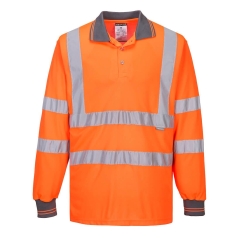 Polo manches longues haute visibilité classe 3 Orange – Portwest S277
