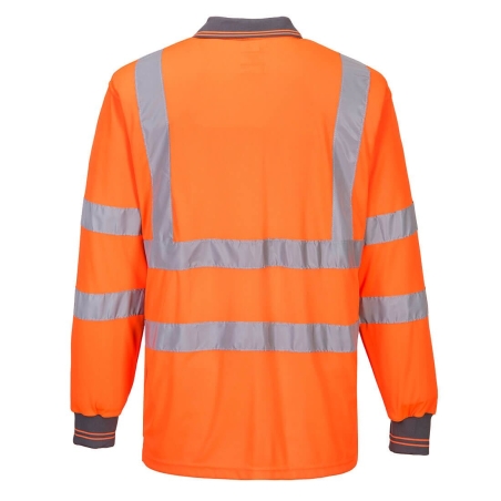 Polo manches longues haute visibilité classe 3 Orange – Portwest S277