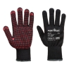 Gant tricoté sans couture enduit picots PVC Noir – Portwest A110