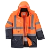 Parka haute visibilité 7-en-1 imperméable classe 3 Orange/marine – Portwest S426