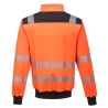 Sweatshirt haute visibilité zippé classe 2 et 3 Orange/noir – Portwest PW370