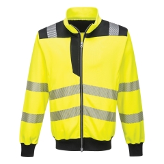 Sweatshirt haute visibilité zippé classe 2 et 3 Jaune/noir – Portwest PW370